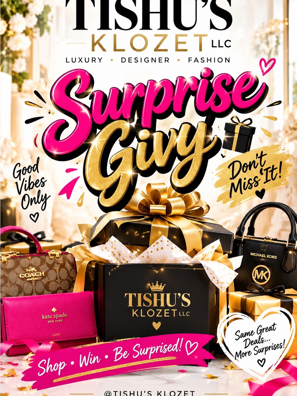 Tishu's Klozet Surprise Givy Gift Box - Pink & Gold